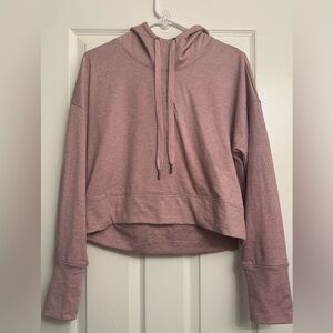 Marika Pink Long Sleeve Cropped Sweatshirt